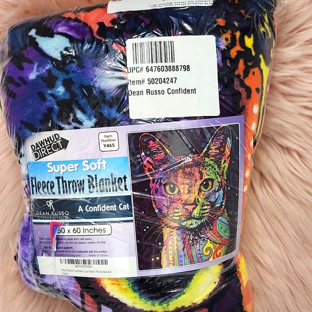 Brand New DAWHUD DIRECT DEAN RUSSO FLEECE THROW BLANKET